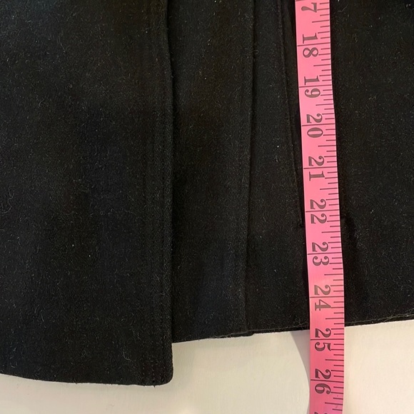 GUESS XL Black Double Breasted Peacoat / Nautical Jacket Wool Blend tailored - Picture 8 of 17